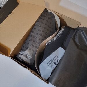 UGG Tasman Slipper Black Men's Slip On Suede Sheepskin Lined SZ US 12 NEW